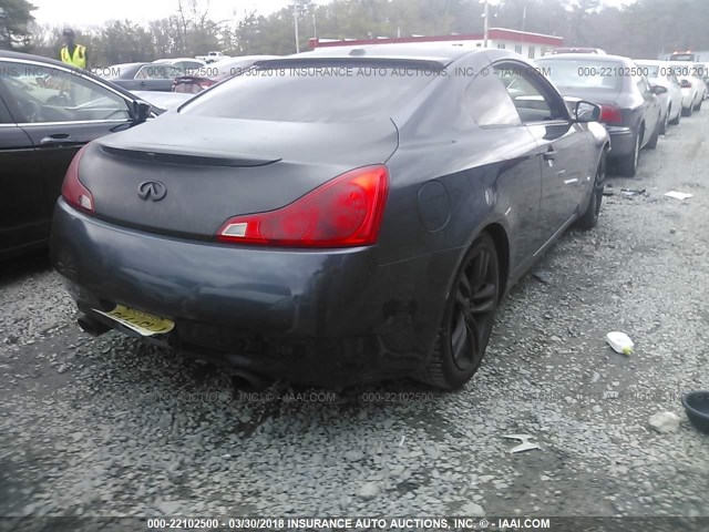 JNKCV64E98M113083 - 2008 INFINITI G37 JOURNEY/SPORT BLUE photo 4