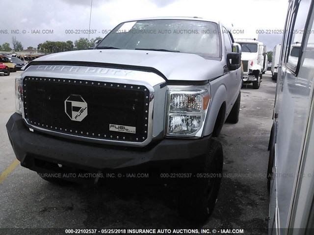 1FT8W3BT5FEA56036 - 2015 FORD F350 SUPER DUTY GRAY photo 2