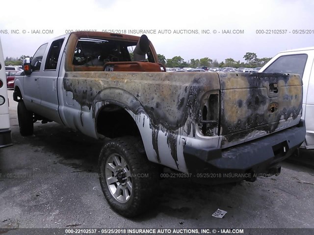 1FT8W3BT5FEA56036 - 2015 FORD F350 SUPER DUTY GRAY photo 3