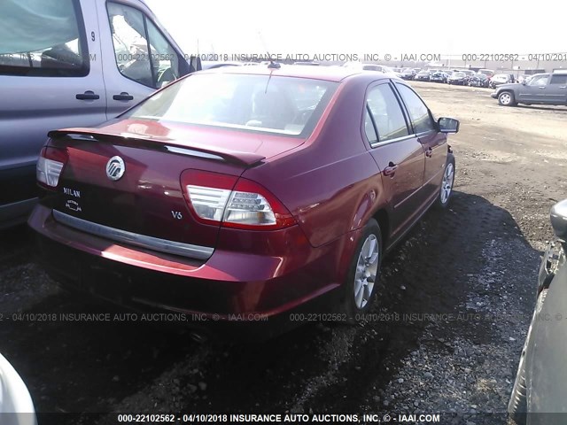 3MEHM07157R635830 - 2007 MERCURY MILAN RED photo 4