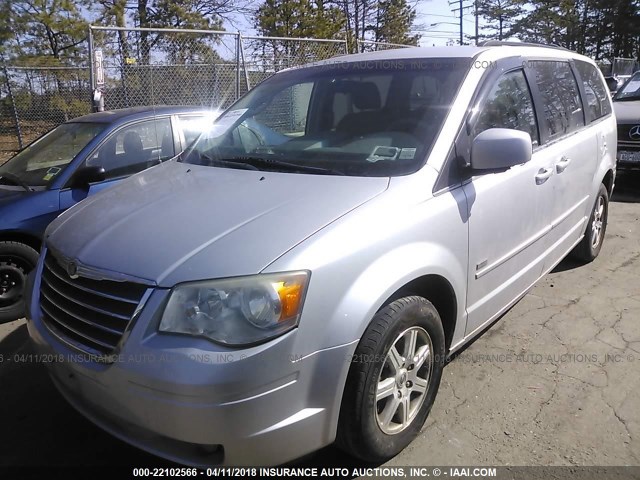 2A8HR54P28R765637 - 2008 CHRYSLER TOWN & COUNTRY TOURING GRAY photo 2