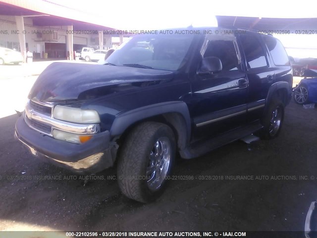 1GNEC13TX5R145937 - 2005 CHEVROLET TAHOE C1500 BLUE photo 2