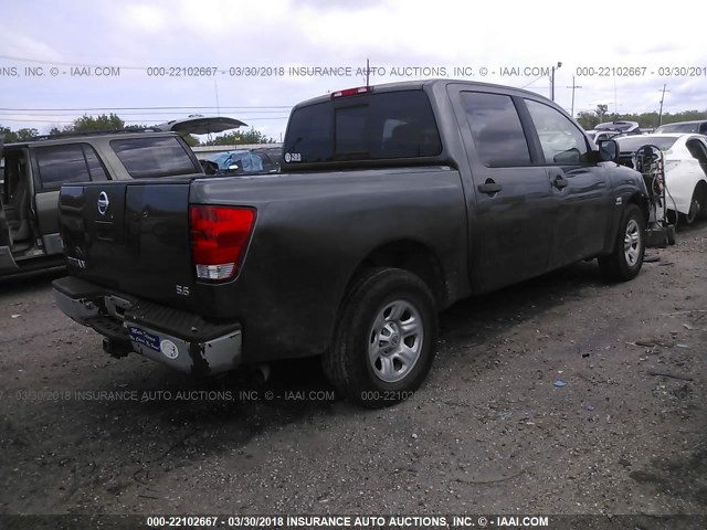 1N6AA07A14N551575 - 2004 NISSAN TITAN XE/SE/LE GRAY photo 4