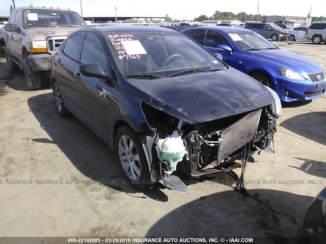 KMHCU4AE4DU287565 - 2013 HYUNDAI ACCENT GLS/SE BLACK photo 1