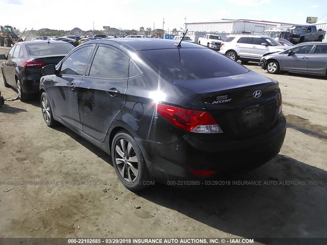 KMHCU4AE4DU287565 - 2013 HYUNDAI ACCENT GLS/SE BLACK photo 3