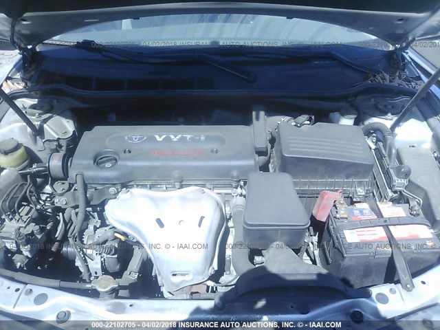 4T1BE46K38U223255 - 2008 TOYOTA CAMRY CE/LE/XLE/SE SILVER photo 10