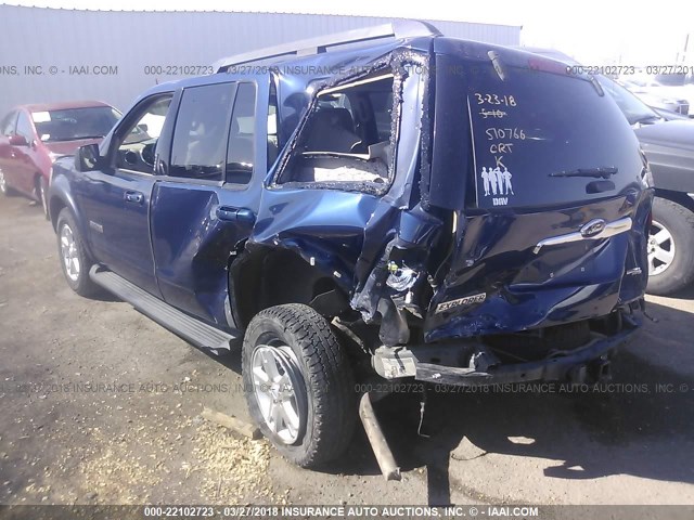 1FMEU73E07UA92834 - 2007 FORD EXPLORER XLT BLUE photo 6