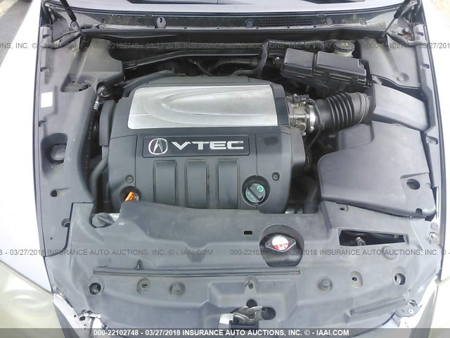 JH4KB165X6C002534 - 2006 ACURA RL ნაცრისფერი ფოტო 10