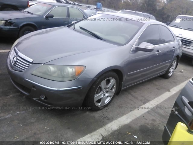 JH4KB165X6C002534 - 2006 ACURA RL GRAY photo 2