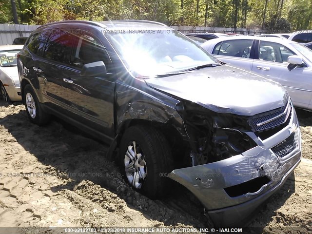 1GNKRFED3CJ279348 - 2012 CHEVROLET TRAVERSE LS GRAY photo 1