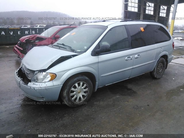 2C4GP44322R559788 - 2002 CHRYSLER TOWN & COUNTRY LX Light Blue photo 2