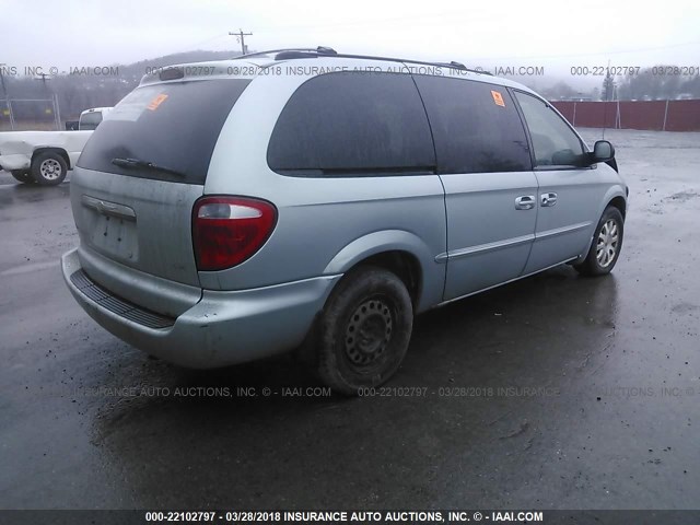 2C4GP44322R559788 - 2002 CHRYSLER TOWN & COUNTRY LX Light Blue photo 4