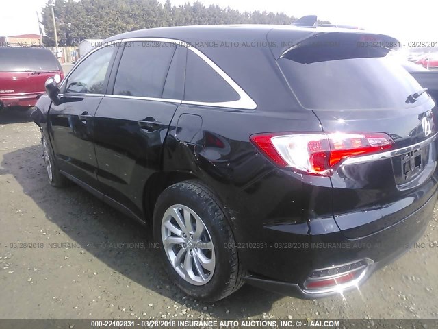 5J8TB3H32HL024092 - 2017 ACURA RDX BLACK photo 3