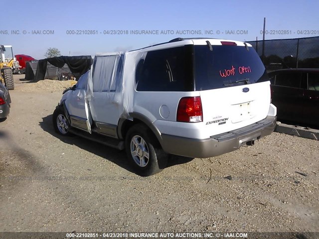 1FMRU17W44LB20573 - 2004 FORD EXPEDITION EDDIE BAUER WHITE photo 3