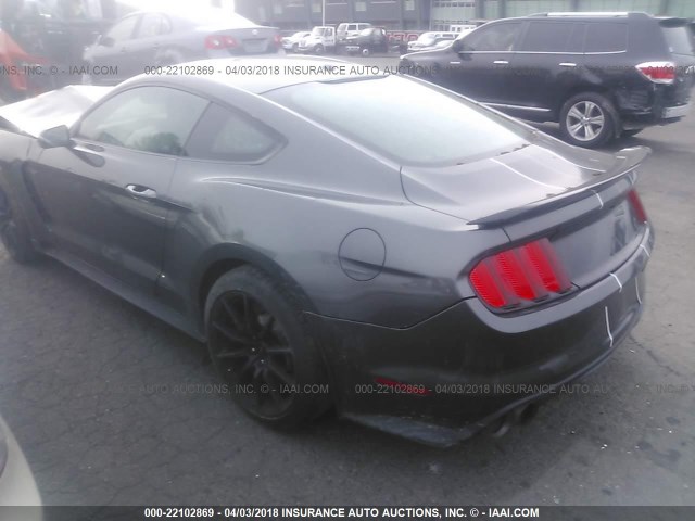 1FA6P8JZ6H5525313 - 2017 FORD MUSTANG SHELBY GT350 GRAY photo 3