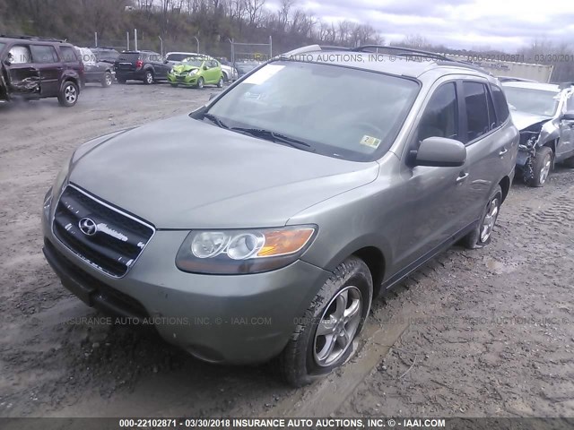 5NMSG73D37H069450 - 2007 HYUNDAI SANTA FE GLS GREEN photo 2