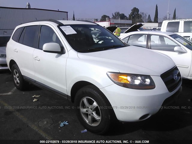 5NMSG13D78H224094 - 2008 HYUNDAI SANTA FE GLS WHITE photo 1