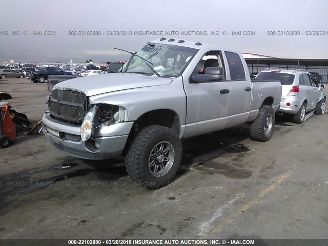 3D7KU28C74G100918 - 2004 DODGE RAM 2500 ST/SLT 银色 照片 2