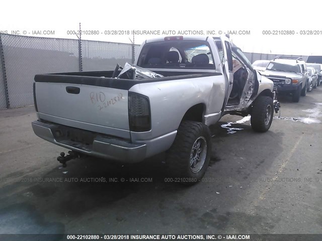 3D7KU28C74G100918 - 2004 DODGE RAM 2500 ST/SLT 银色 照片 4