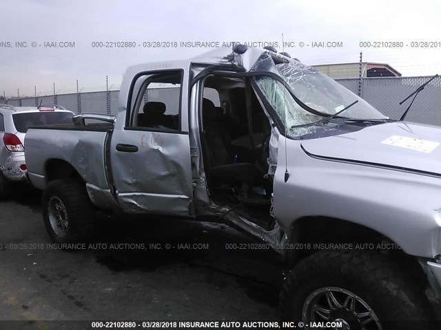 3D7KU28C74G100918 - 2004 DODGE RAM 2500 ST/SLT 银色 照片 6
