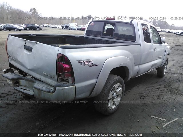 5TEUU42N08Z506980 - 2008 TOYOTA TACOMA ACCESS CAB ვერცხლისფერი ფოტო 4