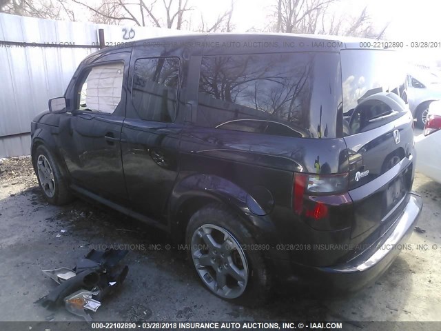 5J6YH17997L012611 - 2007 HONDA ELEMENT SC BLACK photo 3