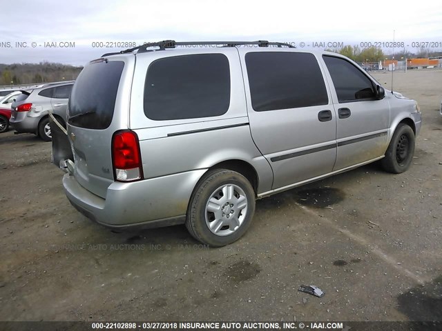 1GNDV23187D115605 - 2007 CHEVROLET UPLANDER LS Plata foto 4