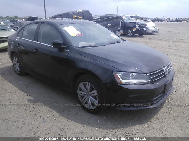 3VW2B7AJ9HM292093 - 2017 VOLKSWAGEN JETTA S 黑色 照片 1