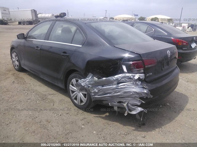 3VW2B7AJ9HM292093 - 2017 VOLKSWAGEN JETTA S 黑色 照片 3