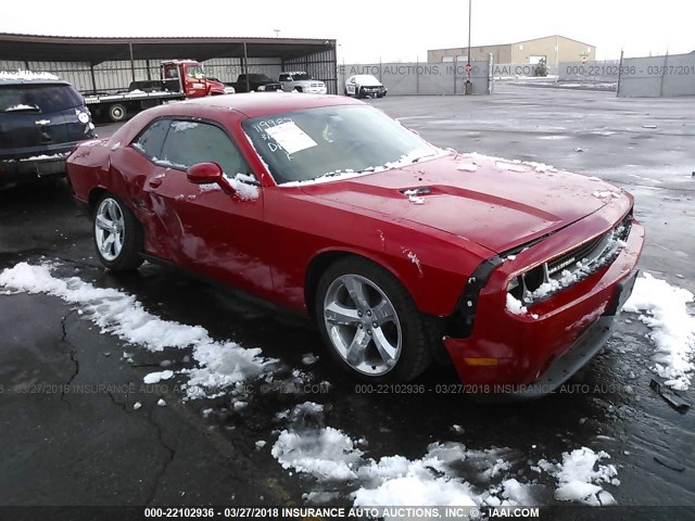 2C3CDYAGXDH553935 - 2013 DODGE CHALLENGER SXT RED photo 1