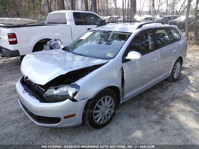 3VWKZ7AJ1AM657299 - 2010 VOLKSWAGEN JETTA S 银色 照片 2