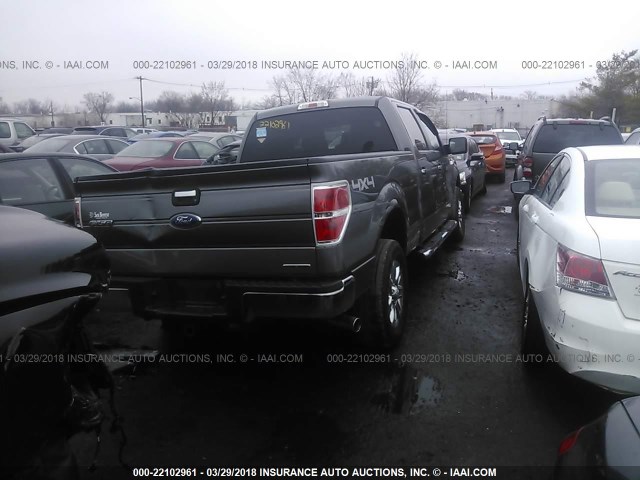 1FTFW1EF8DKD12315 - 2013 FORD F150 SUPERCREW GRAY photo 4