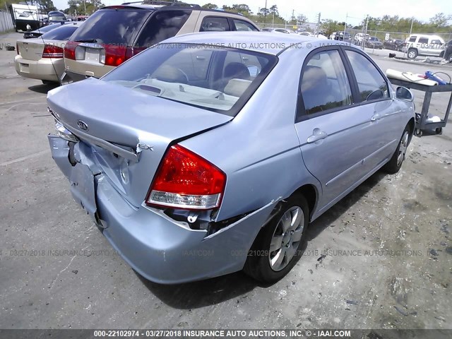 KNAFE122975427381 - 2007 KIA SPECTRA EX/LX BLUE photo 4