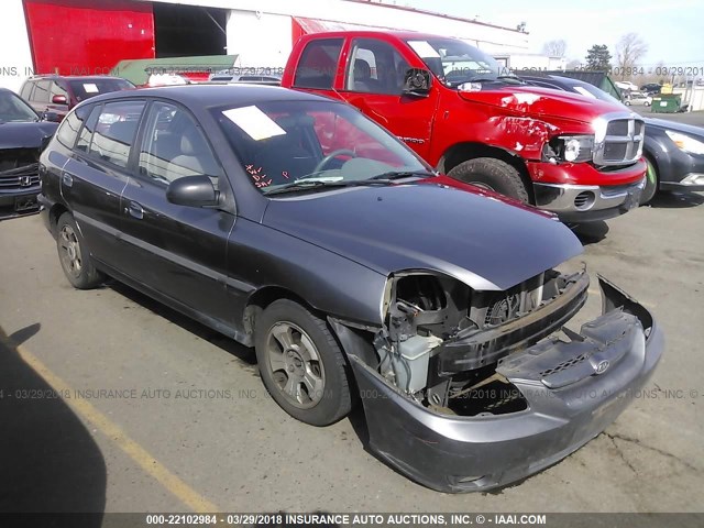 KNADC165236147906 - 2003 KIA RIO CINCO GRAY photo 1