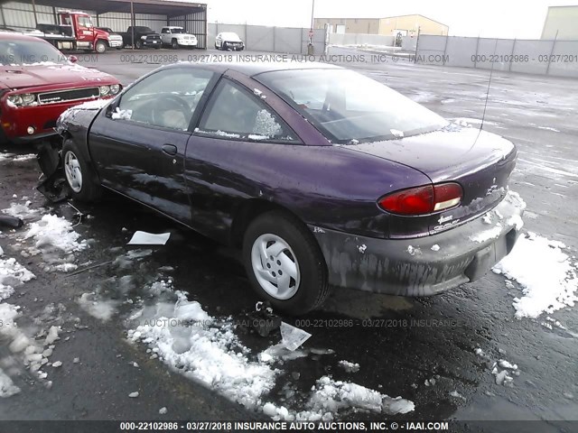 3G1JC1247WS856679 - 1998 CHEVROLET CAVALIER RS PURPLE photo 3