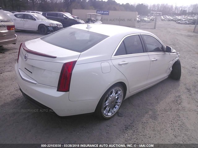 1G6AA5RA1D0134471 - 2013 CADILLAC ATS WHITE photo 4