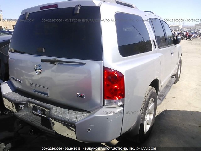 5N1AA08A56N720478 - 2006 NISSAN ARMADA SE/LE SILVER photo 4