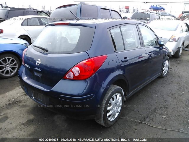 3N1BC13E87L382081 - 2007 NISSAN VERSA S/SL BLUE photo 4