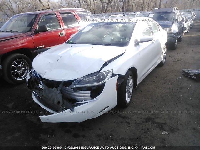 1C3CCCAB5FN741055 - 2015 CHRYSLER 200 LIMITED WHITE photo 2