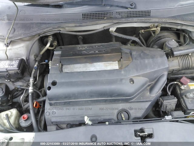 5FNRL18924B005411 - 2004 HONDA ODYSSEY EXL ვერცხლისფერი ფოტო 10
