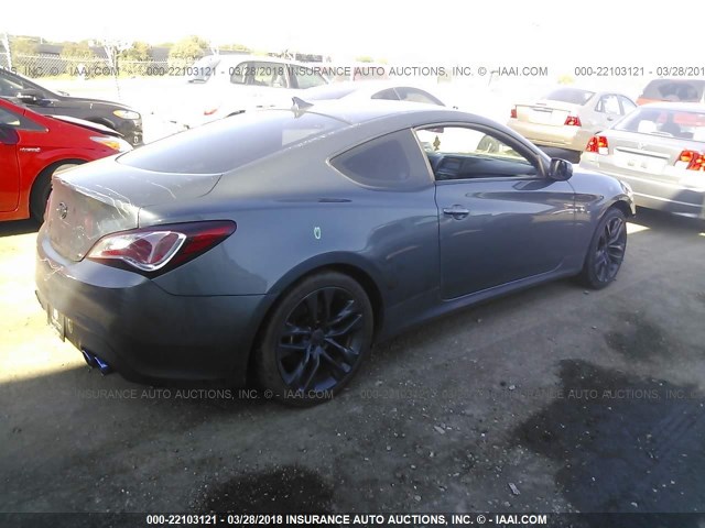 KMHHU6KJ6DU111744 - 2013 HYUNDAI GENESIS COUPE 3.8L GRAY photo 4