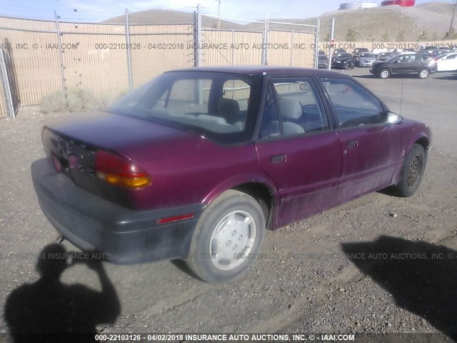 1G8ZG5591RZ268470 - 1994 SATURN SL1 BURGUNDY photo 4