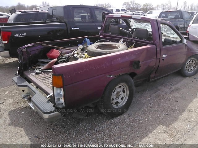 1N6SD11S4SC366254 - 1995 NISSAN TRUCK E/XE MAROON photo 4