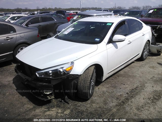 KNALN4D74G5214903 - 2016 KIA CADENZA LUXURY WHITE photo 2