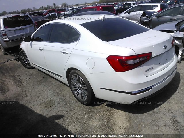 KNALN4D74G5214903 - 2016 KIA CADENZA LUXURY WHITE photo 3