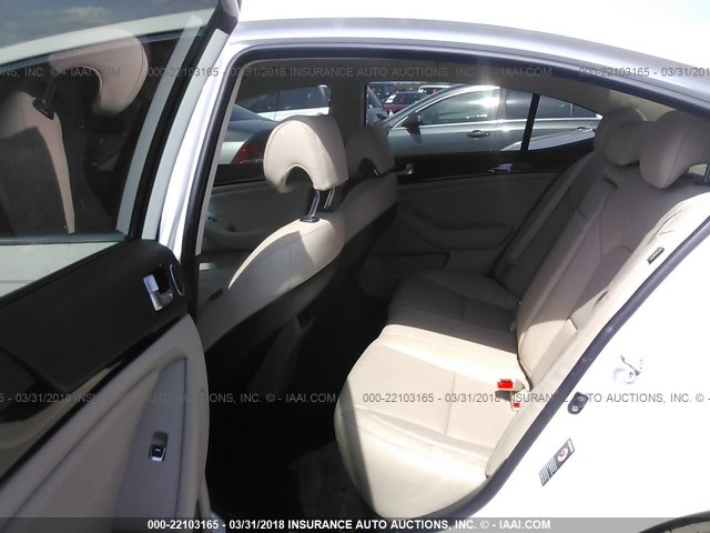 KNALN4D74G5214903 - 2016 KIA CADENZA LUXURY WHITE photo 8