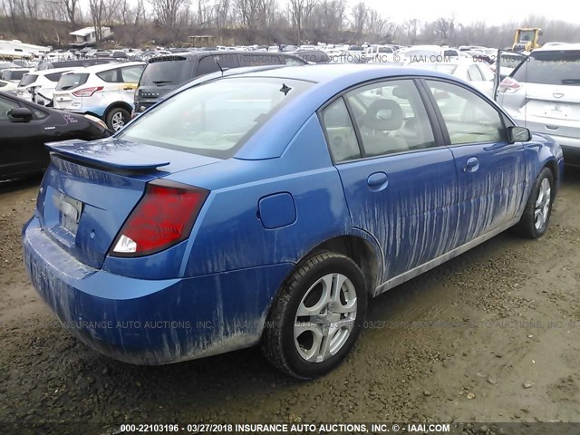 1G8AL52F53Z167278 - 2003 SATURN ION LEVEL 3 BLUE photo 4