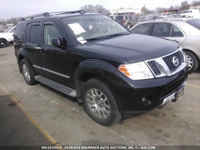 5N1AR1NB2CC635326 - 2012 NISSAN PATHFINDER S/LE/SE BLACK photo 1