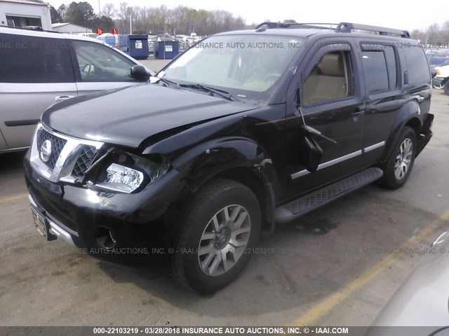 5N1AR1NB2CC635326 - 2012 NISSAN PATHFINDER S/LE/SE BLACK photo 2