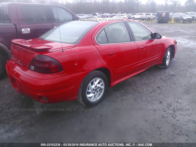 1G2NF52E44M551786 - 2004 PONTIAC GRAND AM SE1 RED photo 4